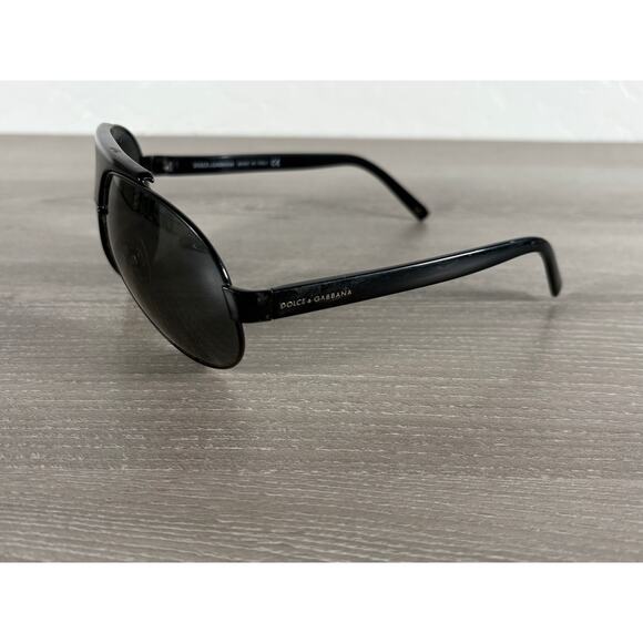 Dolce & Gabbana DG2136 Aviator Sunglasses 620/11 Black 62mm – Made in Italy - Picture 3 of 7
